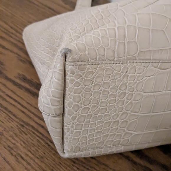 Cuyana System Tote - 13 In Stone Croco Style With Flap Bag - Picture 6 of 9